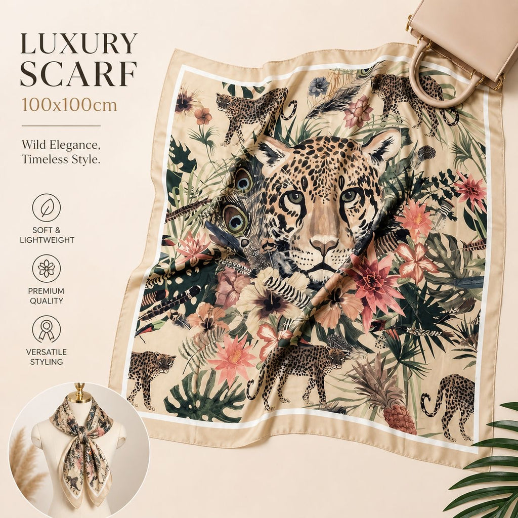 Leopard Éclat scarf