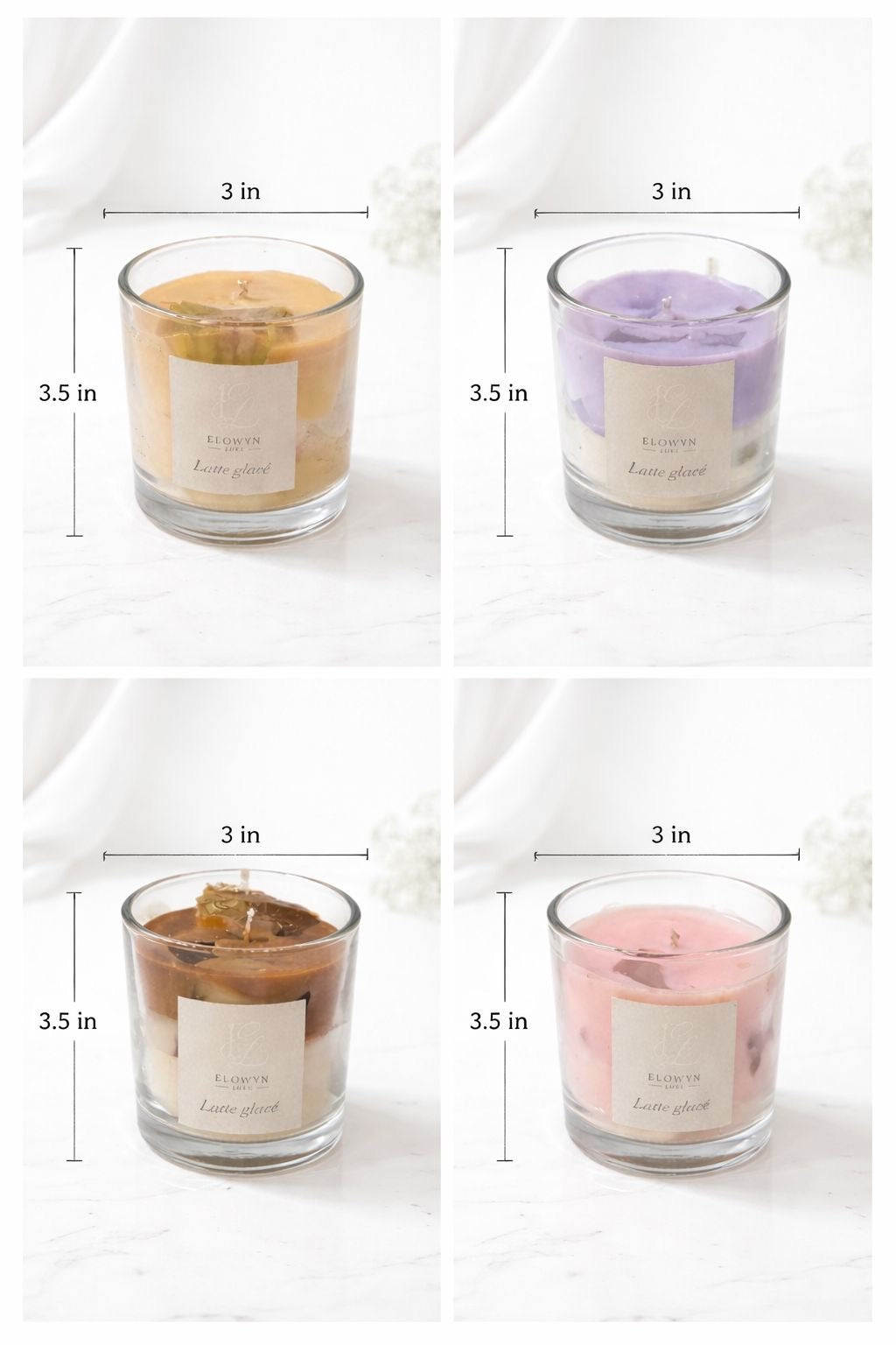 Iced latte candles