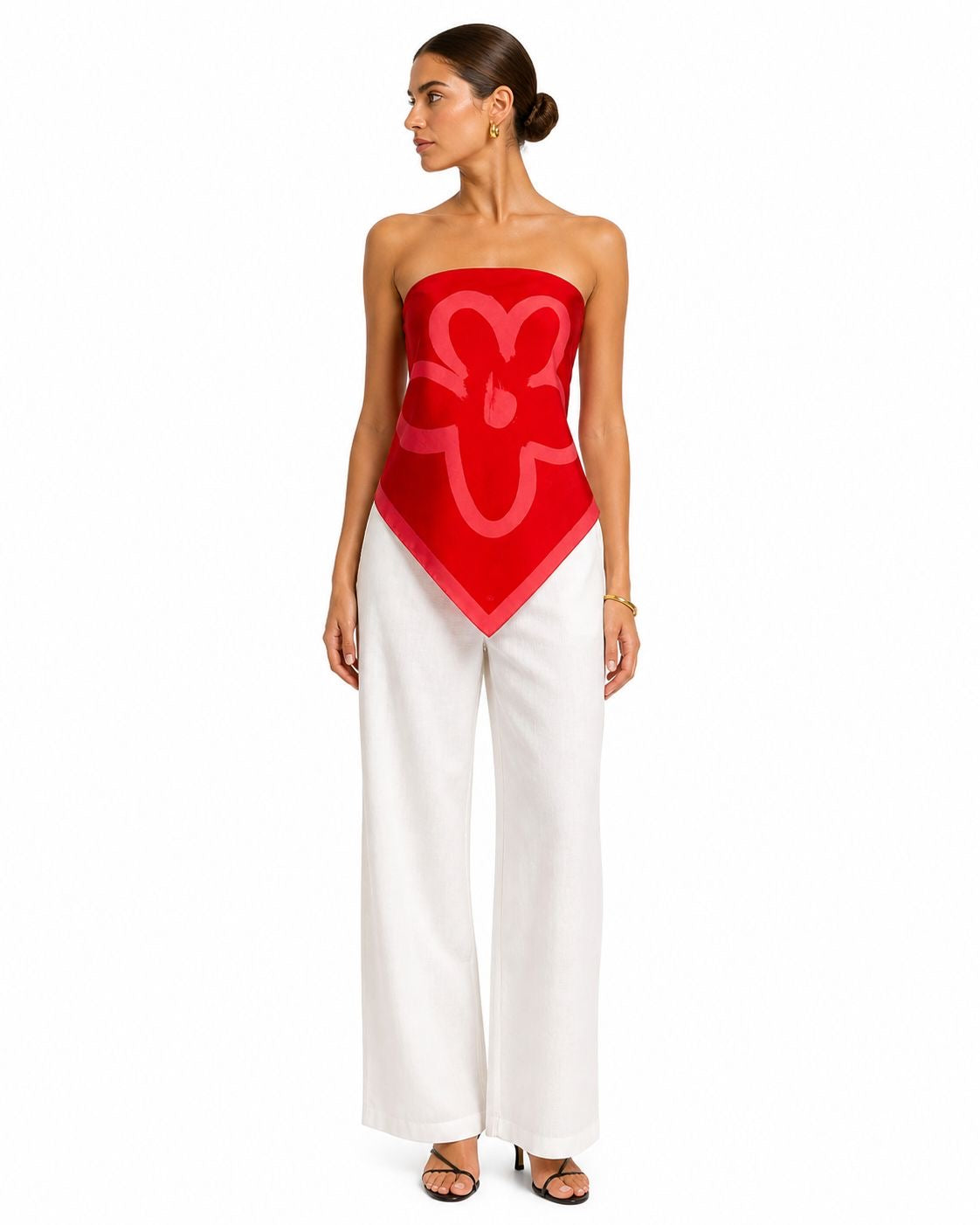 Crimson Embrace Silk Scarf