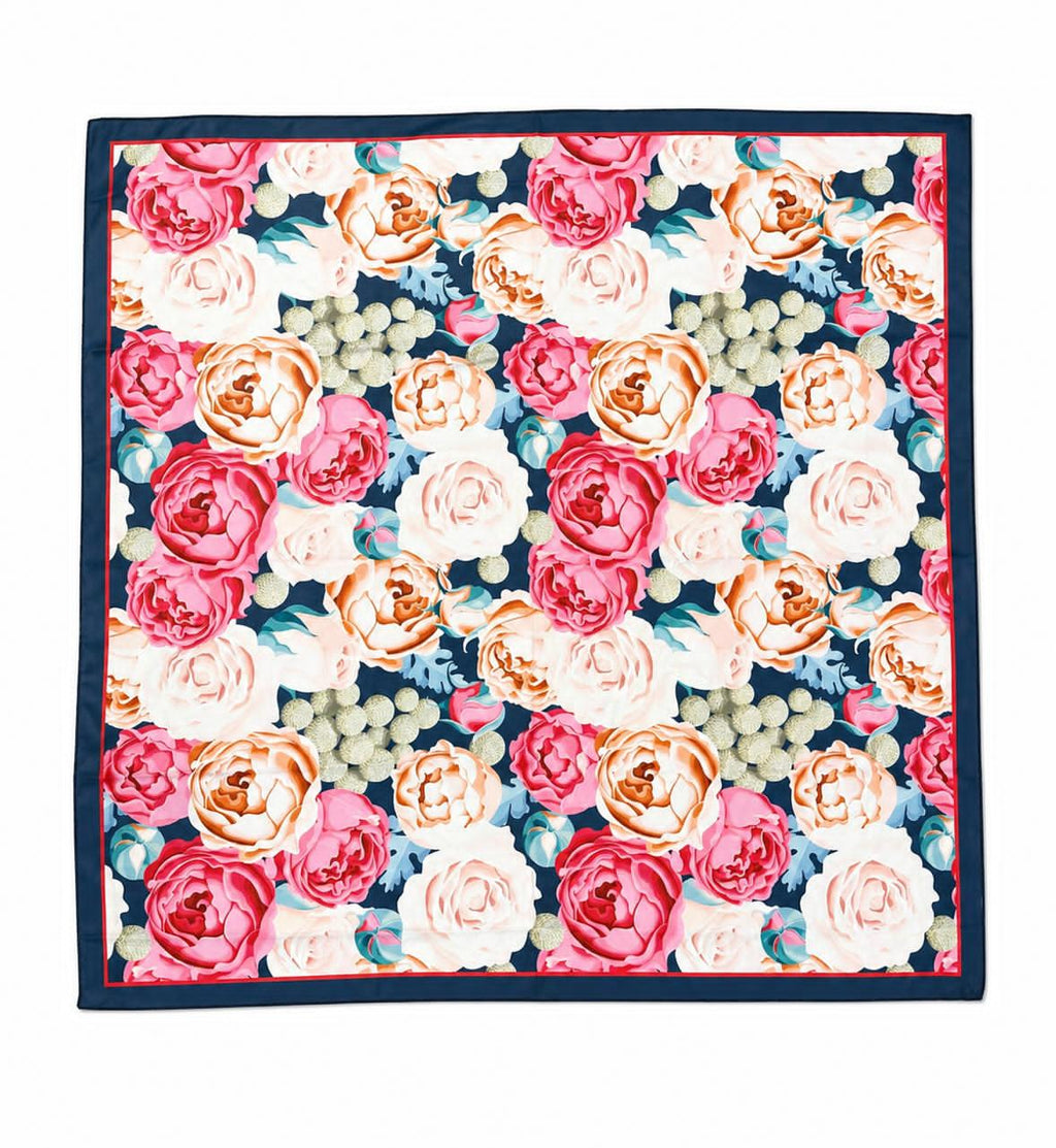 Midnight Peony Reverie scarf