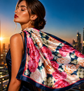 Midnight Peony Reverie scarf